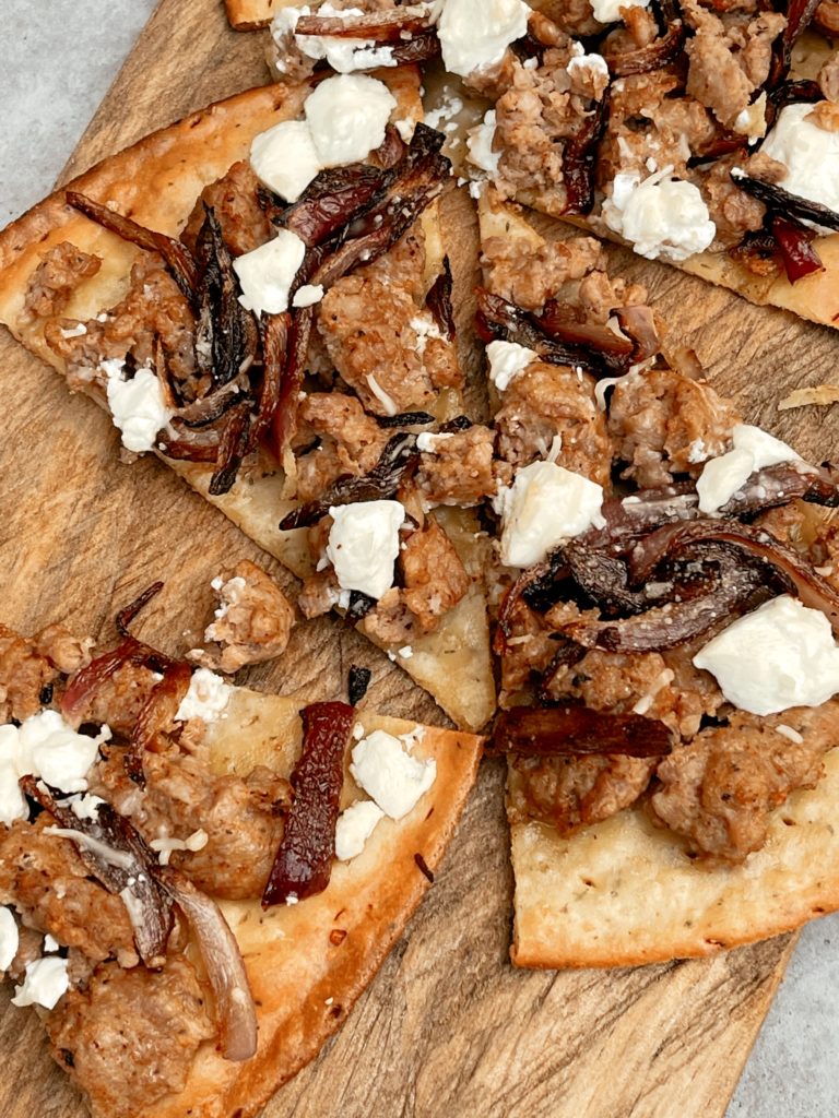 Keto Sausage Goat Cheese Pizza | The Hive